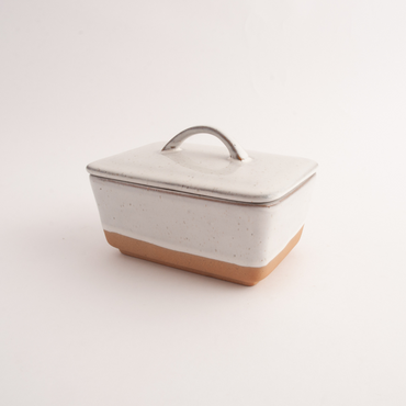K&Co Ecru Home Butter Dish