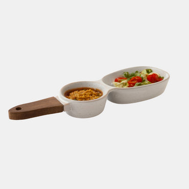 K&Co Slate Home 3 Bowl Serve Tray