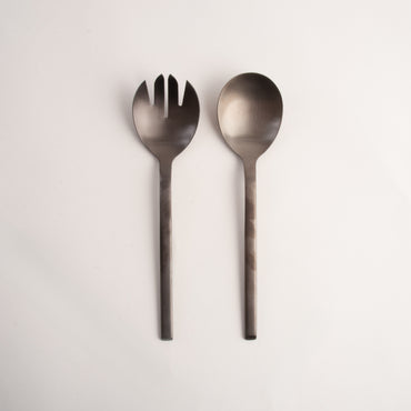 K&Co Home Collection Salad Servers - Black