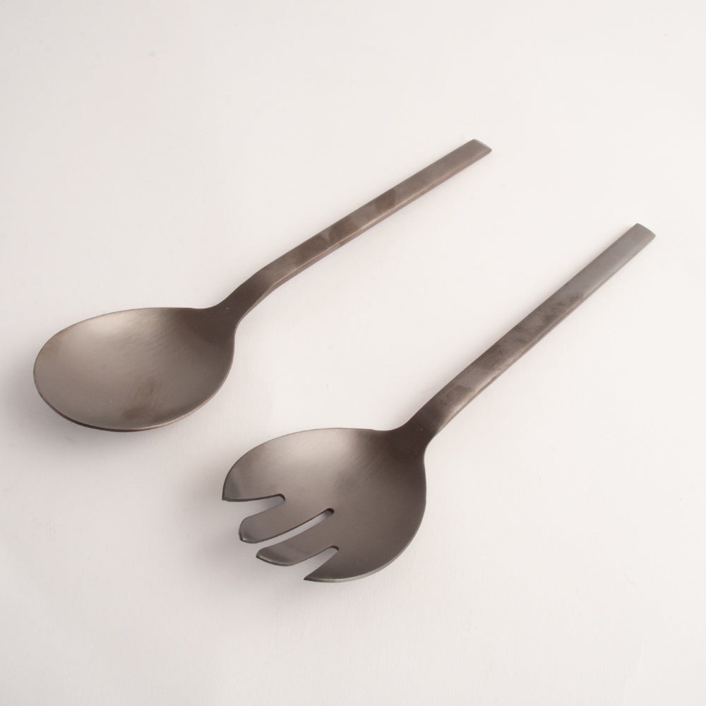 K&Co Home Collection Salad Servers - Black