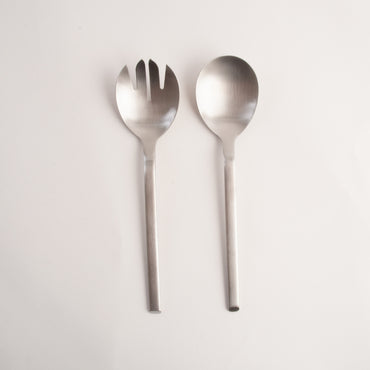 K&Co Home Collection Salad Servers - Silver