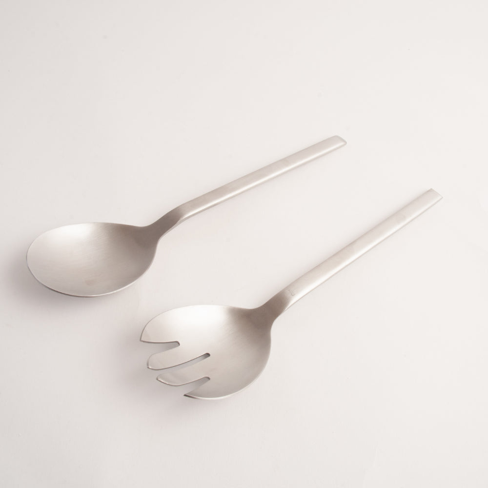 K&Co Home Collection Salad Servers - Silver