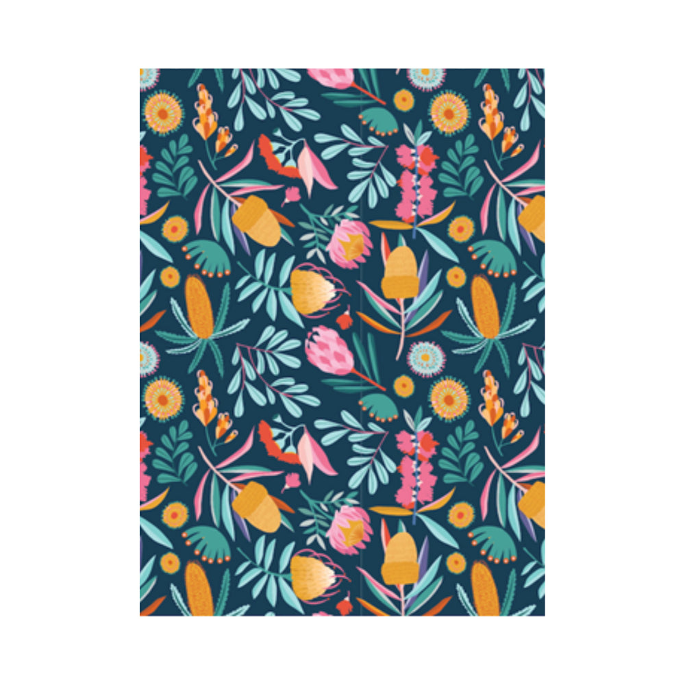Gift Wrapping Paper 4m - INDIGO BLOOMS