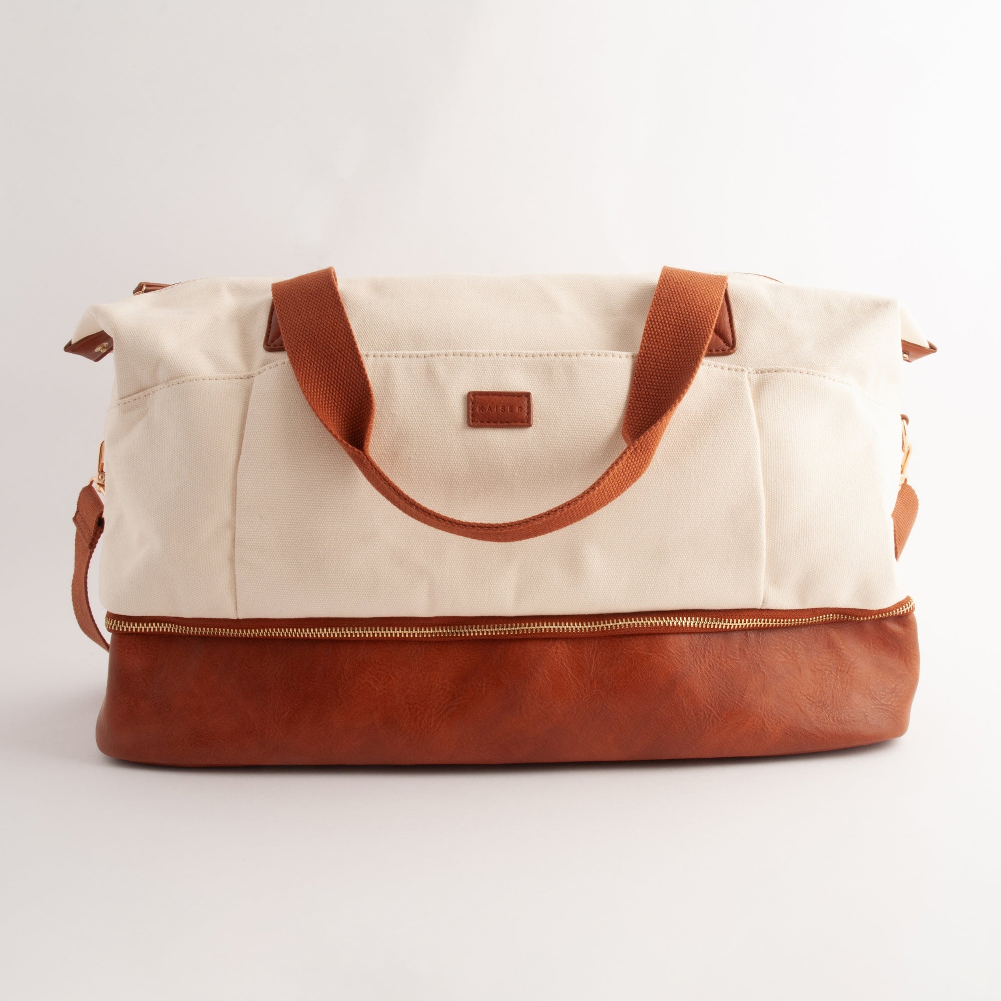 Kaiser Canvas Overnight Travel Bag - CREAM