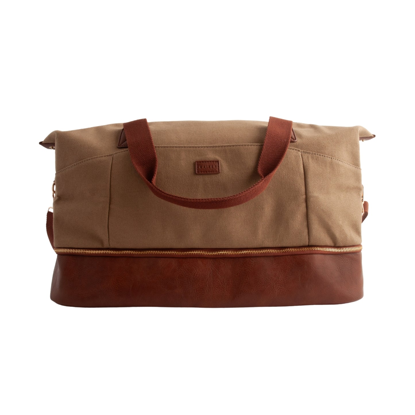 Kaiser Canvas Overnight Travel Bag - MID BROWN