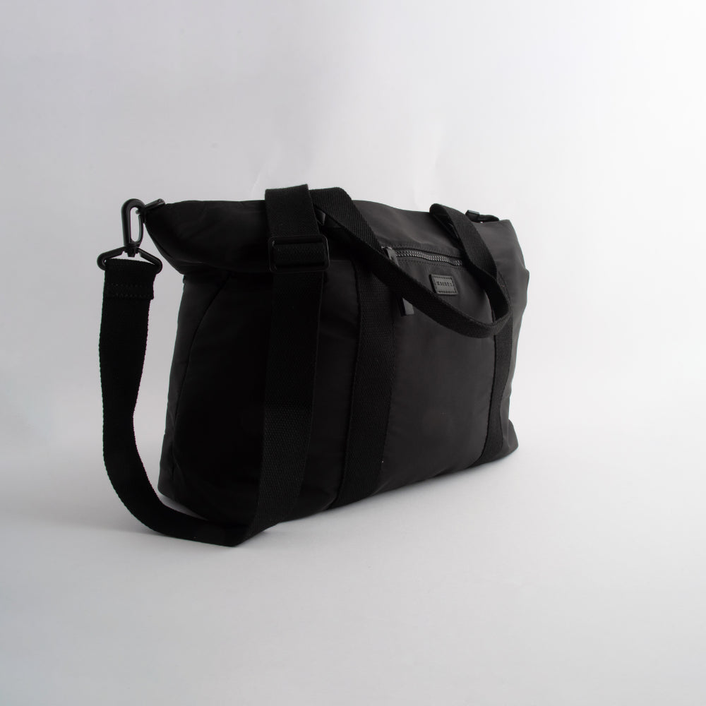 Kaiser Nylon Overnight Bag - BLACK