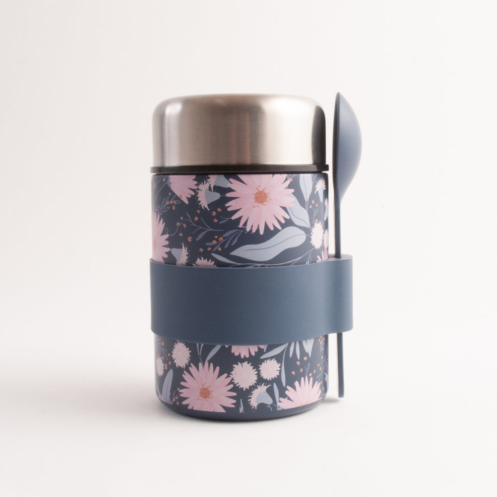 Insulated Flask 400ml - NAVY MEADOW
