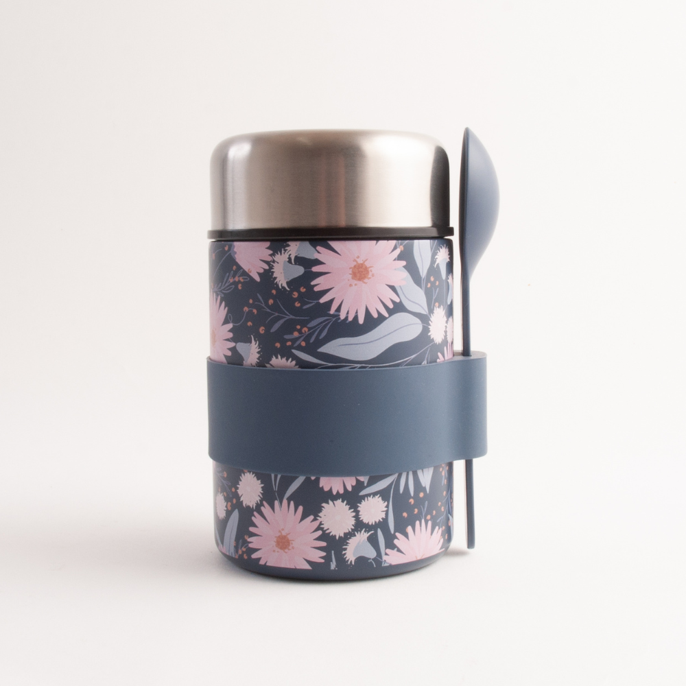 Insulated Flask 400ml - NAVY MEADOW