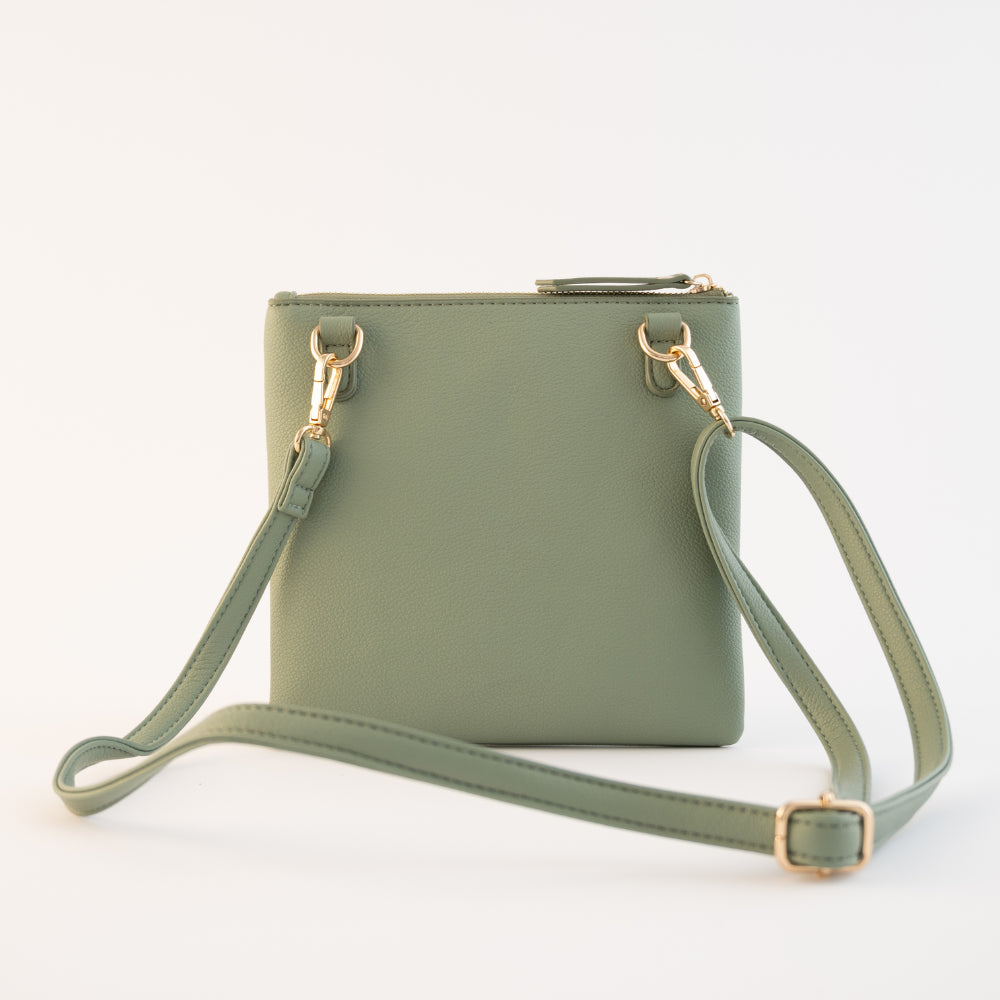 Golden Square Shoulder Bag - SAGE