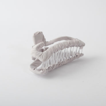 Golden Fabric Wrap Hair Claw - TAUPE