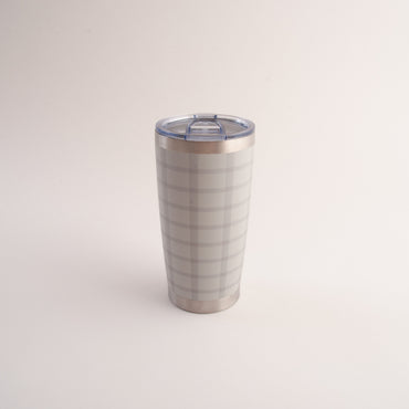 Fleur Insulated Coffee Cup - SAGE CHECK