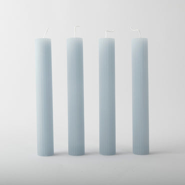 Fleur Tapered Candles 4pk - GREY