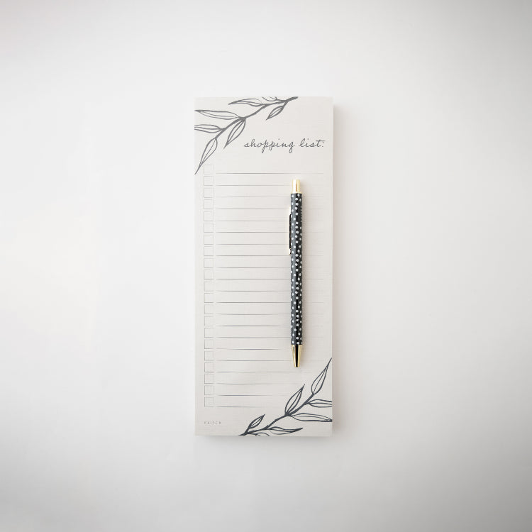 Pepper List Notepad With Pen - Branches