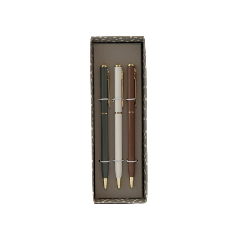 Pepper 3 Pack Metal Pens - Earth
