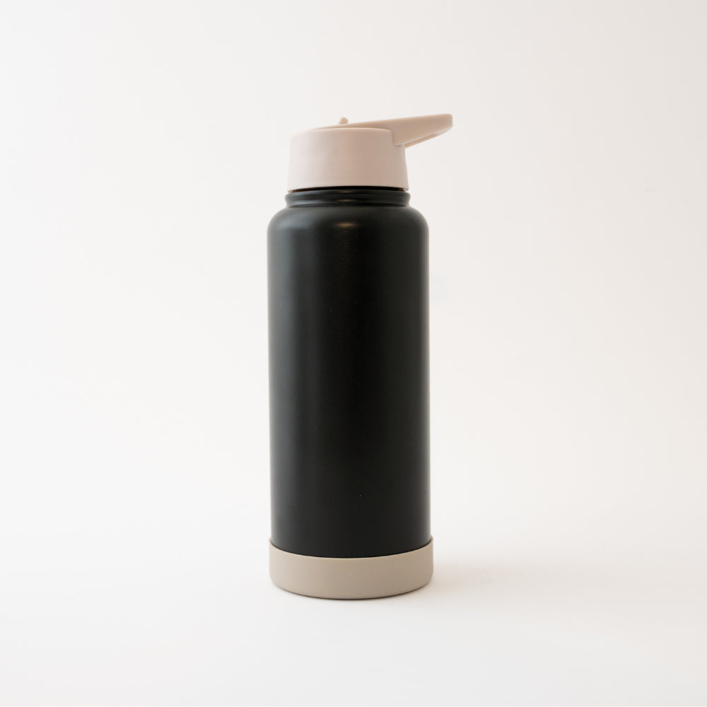 Pepper Large Metal Drink Bottle - Black