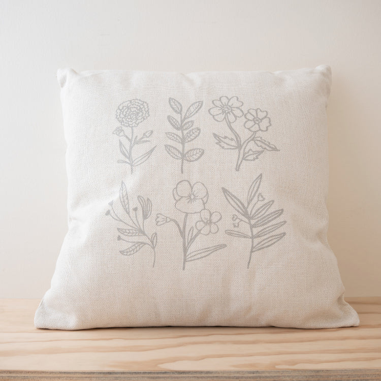 Pepper Printed Cushion - Wildflowers