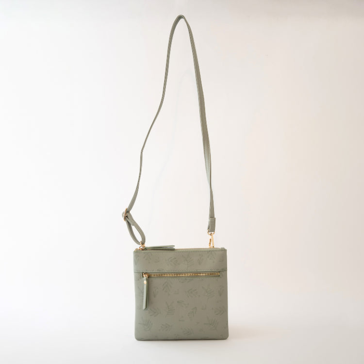 Pepper Square Shoulder Bag - Sage Foliage