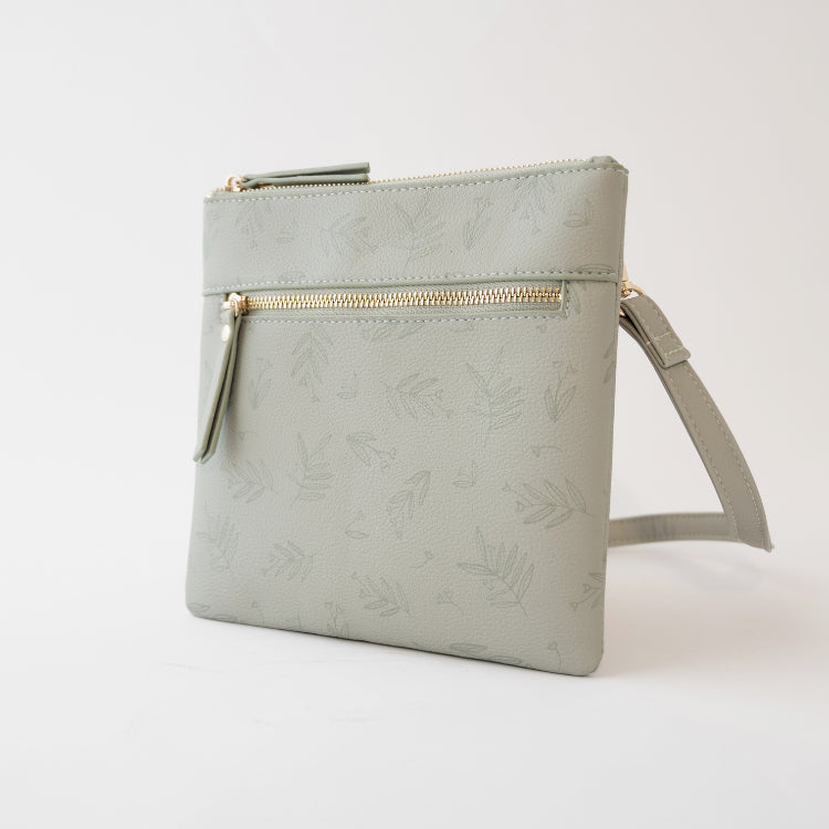 Pepper Square Shoulder Bag - Sage Foliage