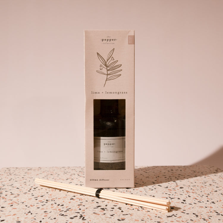 Pepper 200ml Diffuser - Lime & Lemongrass