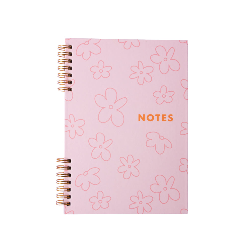 One Of A Kind A5 Spiral Notebook - Fuschia Flower