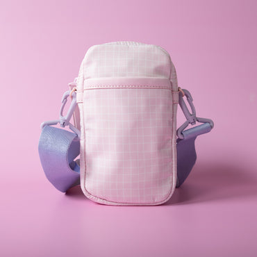 One Of A Kind Phone Bag - Pink Grid