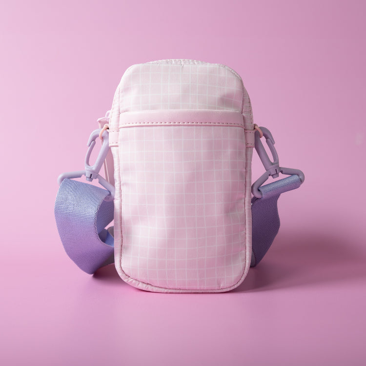One Of A Kind Phone Bag - Pink Grid