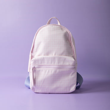 One Of A Kind Backpack - Pink Grid