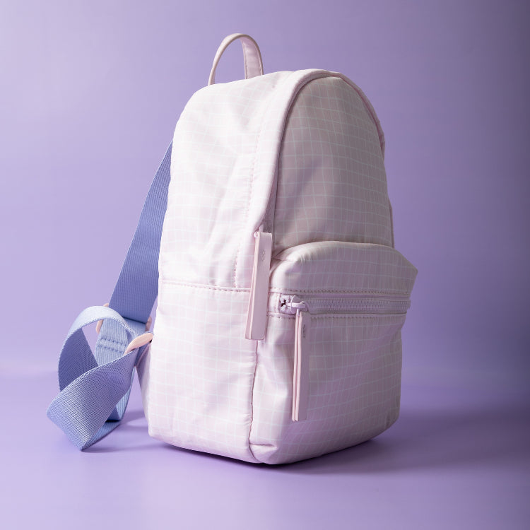 One Of A Kind Backpack - Pink Grid