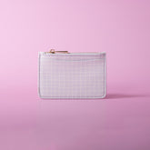 One Of A Kind Card Pouch - Lilac Grid
