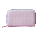 One Of A Kind small Zip Purse - Lilac Grid