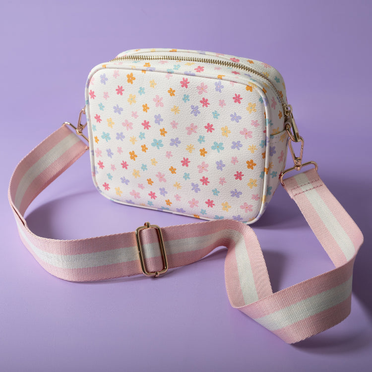 One Of A Kind Textured Strap Side Bag - Posie