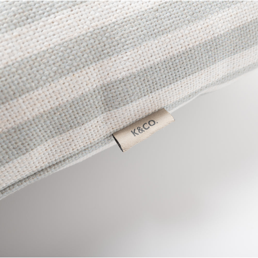 K&Co Printed Cushion - Green Stripe