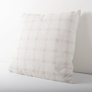 K&Co Printed Cushion - Cream Check