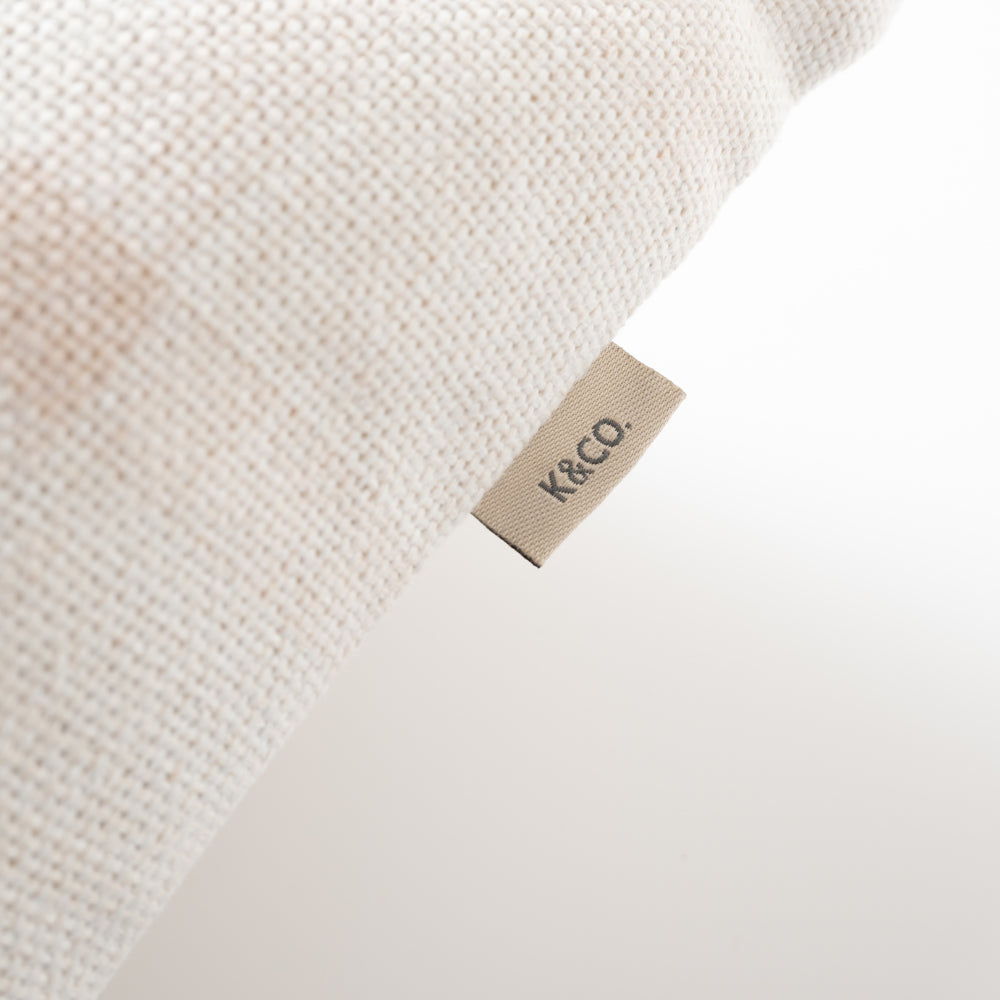 K&Co Printed Cushion - Cream Check