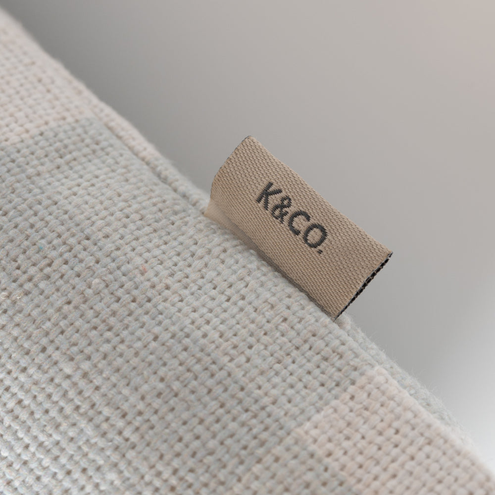 K&Co Printed Cushion - Green Gingham