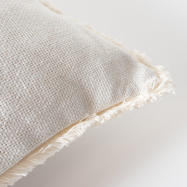 K&Co Cushion - NATURAL TASSEL EDGE