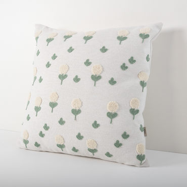 K&Co. Texture Cushion - CREAM BLOSSOMS