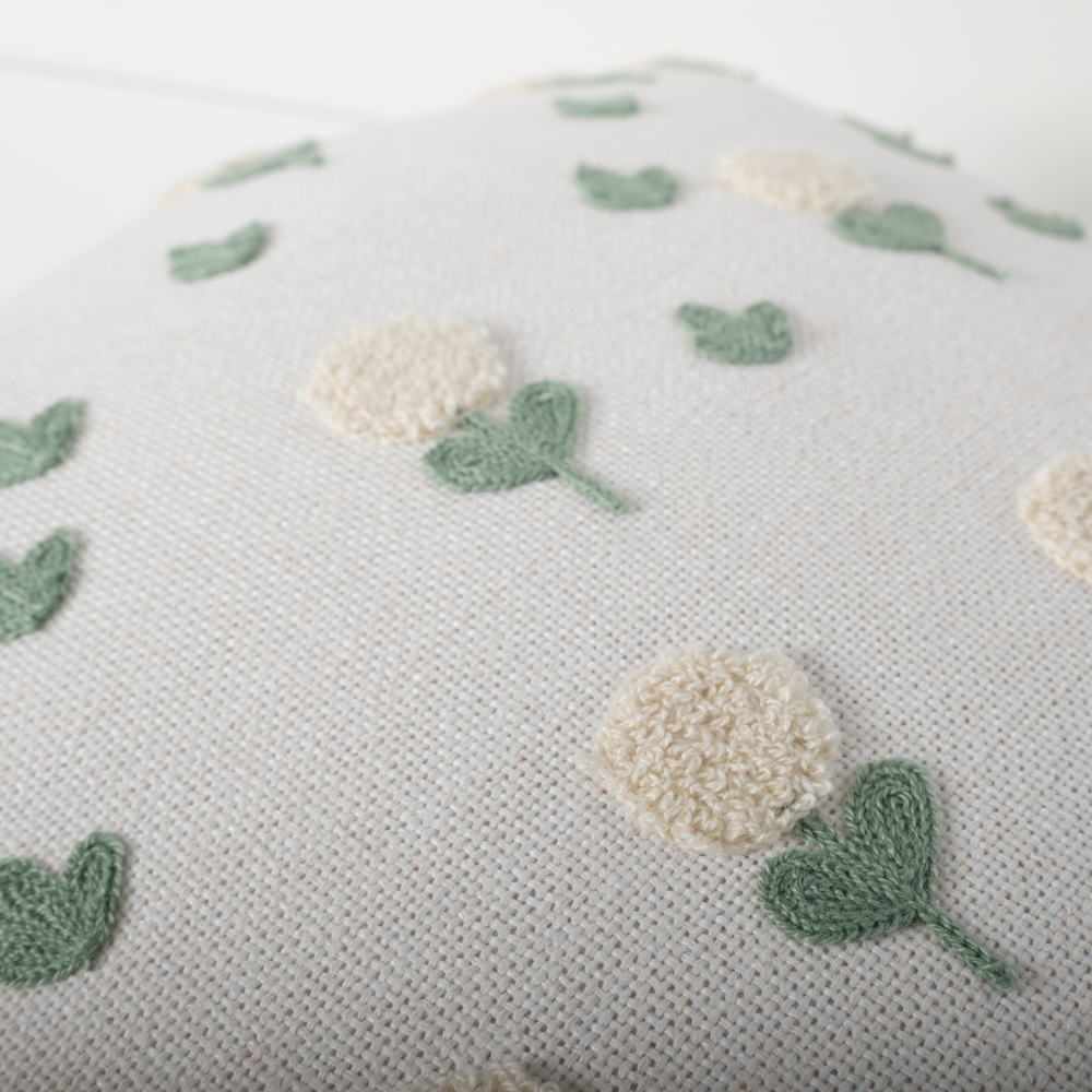 K&Co Texture Cushion - Cream Blossoms