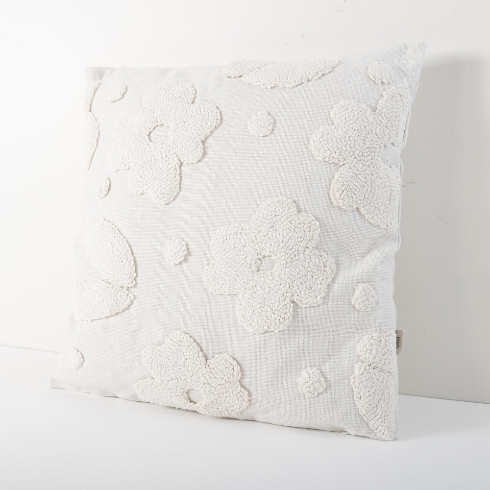 K&Co Texture Cushion - Cream Flora