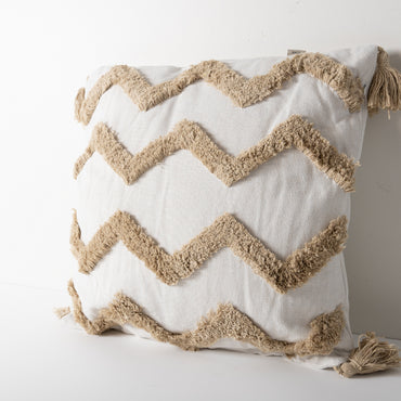 K&Co Texture Cushion - Natural Chevron