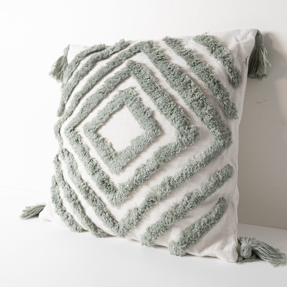 K&Co. Texture Cushion - SAGE DIAMOND