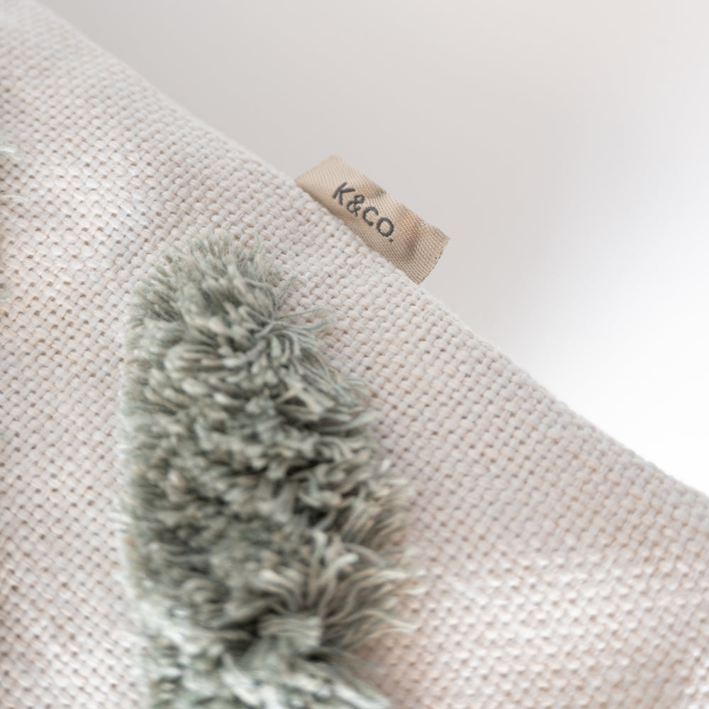 K&Co Texture Cushion - Sage Diamond