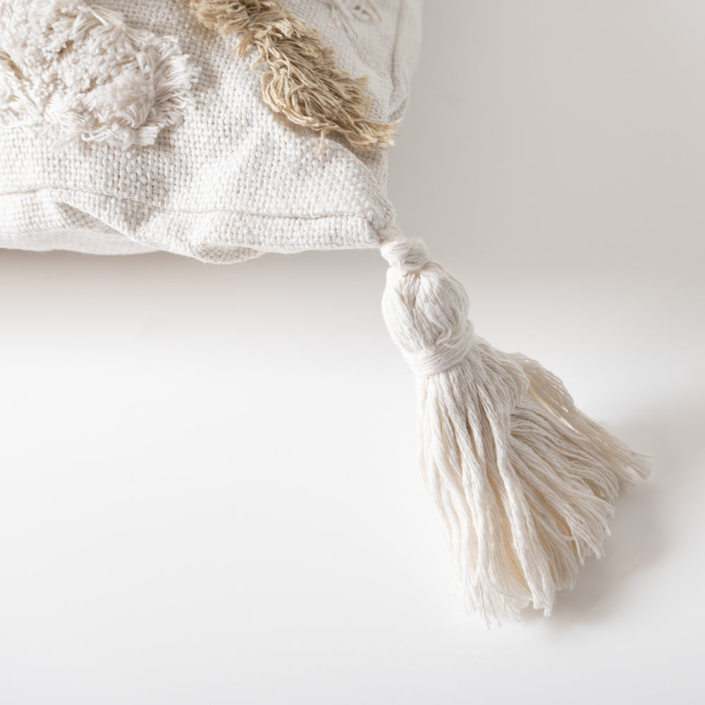 K&Co Texture Cushion - Cream & Natural Zig Zag