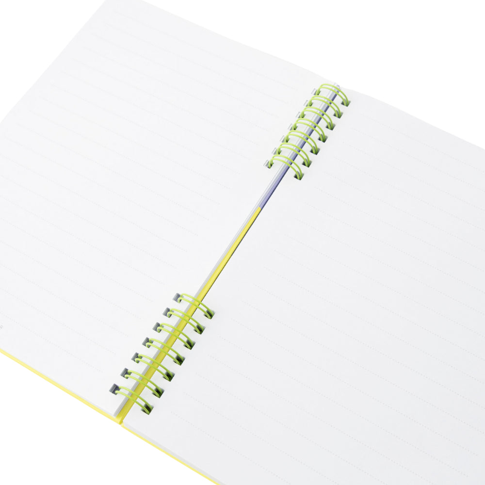 Vivid Collection A5 Spiral Notebook - PURPLE/YELLOW