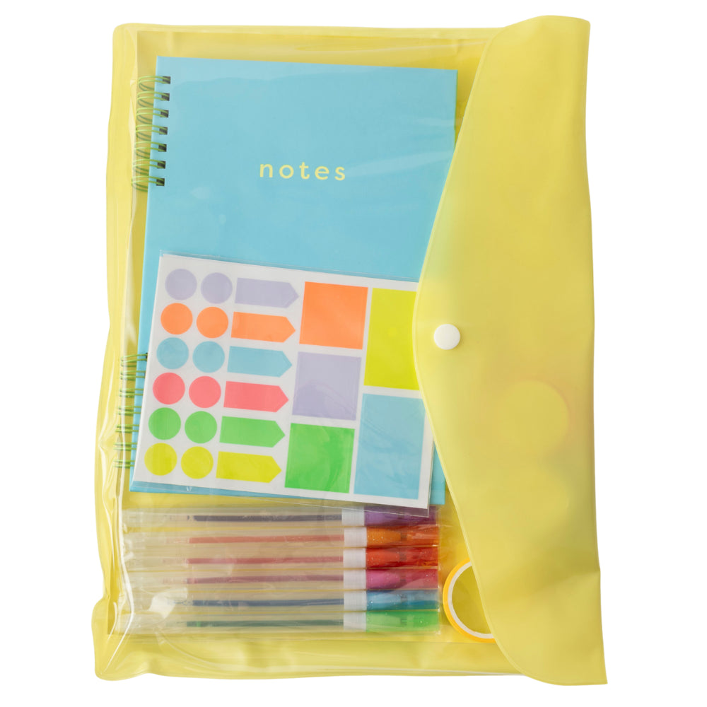 Vivid Collection Stationery Set - YELLOW/BLUE