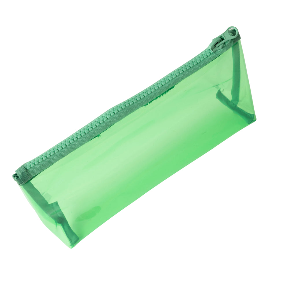 Vivid Collection Clear Pencil Case - GREEN