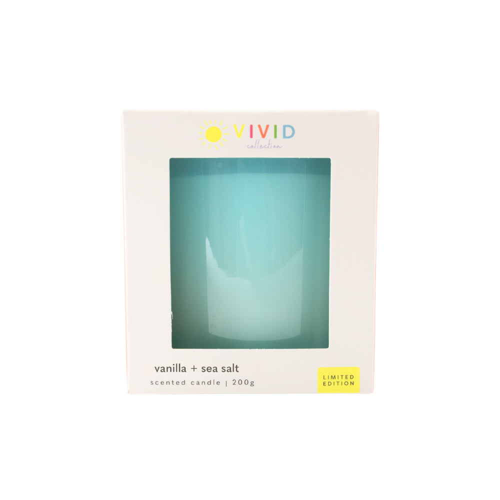 Vivid Collection Glass Candle 200g - BLUE