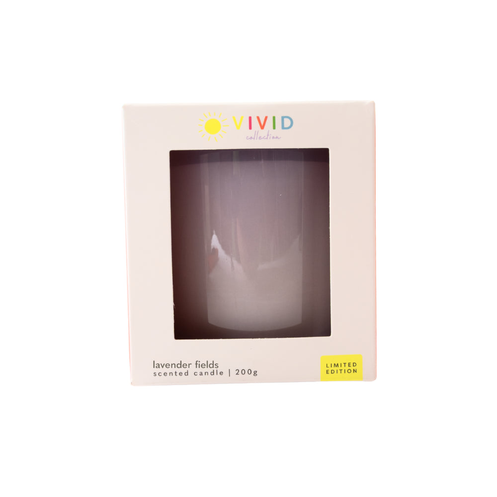 Vivid Collection Glass Candle 200g - PURPLE