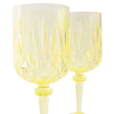 Vivid Collection 2pk Stem Glass - YELLOW