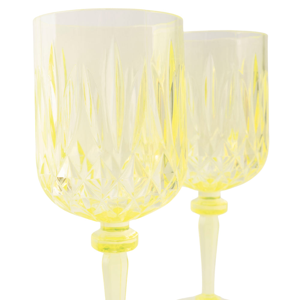 Vivid Collection 2pk Stem Glass - YELLOW